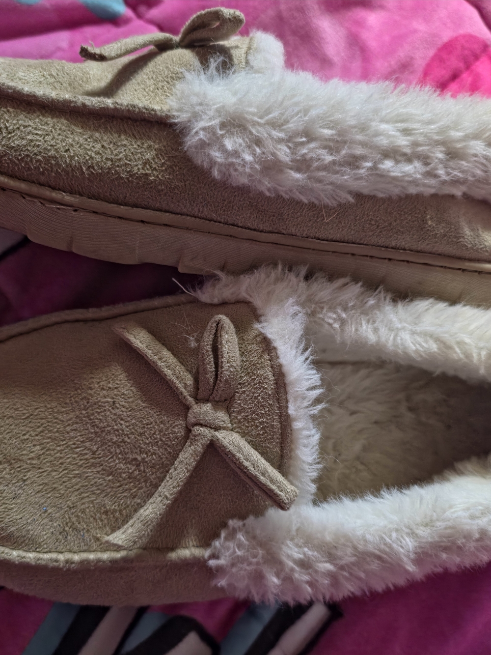 DENA LIVES Women's Moccasin Comfy Micro Suede Memory Foam Slippers Sz9